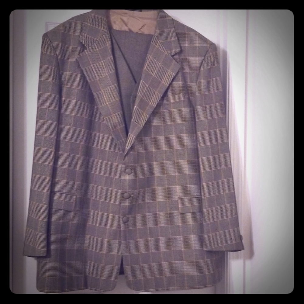 Tan suit